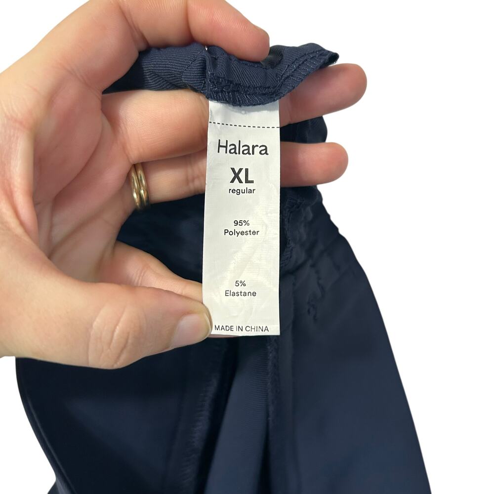 Halara Flex High Waisted Shirred Straight Leg Pants NWT Women's Sz XL Navy - Picture 5 of 6